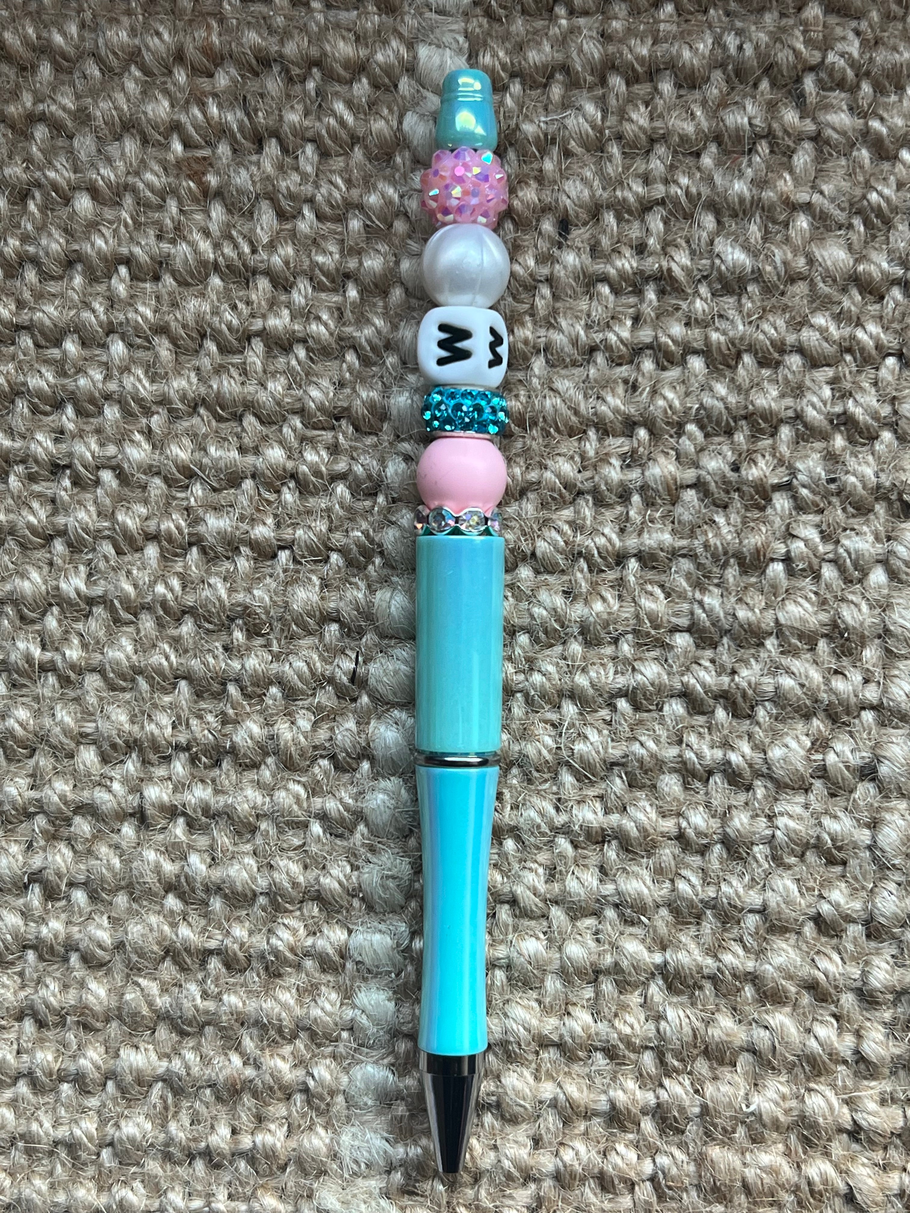 BOLÍGRAFO AZUL Y ROSA LETRA PERSONALIZADA